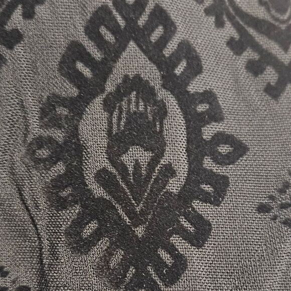 TORRID Flocked Black Mesh Square Kneck Puff Sleeve Phesant  Top. 2X - Picture 8 of 16